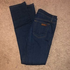 Joe’s straight leg jeans. Dark wash